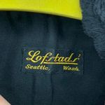 None Vtg Lofstads Black Faux Fur Unique Snap Buttons Long Over Coat Medium Fluffy Sof Photo 2