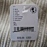 We The Free  White Ribbed Sweetheart Neck Top - Size XL, Short Sleeve, NWT Photo 4