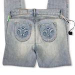 Siwy Hannah Skinny Light Wash Embroidered Quote Distressed Jeans 7 Day Weekend Size 27 Photo 6