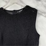 SheIn Glittery Semi Sheer High Neck Sleeveless Pleated Layering Midi Dress Black XS Photo 1