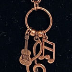 Music Lover Rose Colored Necklace Earring Set Pink Photo 0