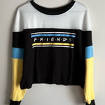 Authentic Friends Color Block Lightweight Long Sleeve Cropped Sweater Size XS Photo 0