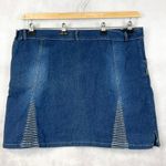 Manhattan Way Women Skirt Plus Size 24 Stretch Denim Mini Y2K Streetwear Indie Blue Photo 2