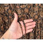 Moon River Tiered Ruffle Maxi Dress Womens Medium Fall Brown Black Metallic Gold Photo 6