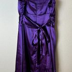 CITY STUDIO Party Dress Purple Satin Pleated Bodice Rosette Photo 8