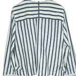 Derek Lam 10 Crosby Linen Blend Stripes Patch Pockets Shirt Photo 7