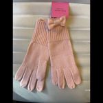 Kate Spade  Pink Rose Knit Bow Gloves NEW Photo 1