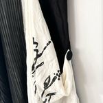 Lee Andersen Art Clothing Black White Lace Painted Floral Lagenlook Dress M USA Size M Photo 3