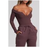 Meshki  Malene Ribbed Long Sleeve Bodysuit M Photo 1