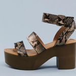 Snake Print Platform Sandals Brown Size 6 Photo 0