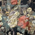 carole little Long Sleeve Floral Tailored Waistline Button Accent Dress 12 P Photo 7