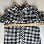 Talbots  Womens Gingham Plaid Button Down Shirt‎ Sz Small Black Capsule Everyday Photo 5