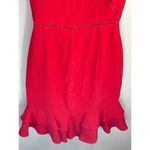 Jonathan Simkhai Crepe Combo Mini Ruffle Dress in Fire Red Size 6 NWT Photo 9