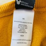 Disney Mickey Mouse Graphic Golden Oversized Cutoff Crewneck Sweatshirt | XS-M Photo 5