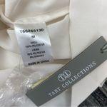 Tart  Ivory Sleeveless Drape Zip Shoulder Top NEW M Photo 3