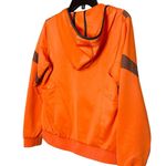 DLJ Sportswear Fluorescent Orange Zip Up Hooded Two Pocket Track Jacket Size L Size L Photo 1