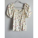 Madewell Seamed Button Down Colorful Floral Confetti Short Sleeve Blouse Small Photo 4