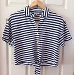 Splendid NWT Striped Tie-Front Crop Top Photo 4