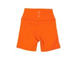 WILO The Label neon orange ribbed high rise biker shorts size XS Photo 1