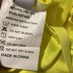 Fluorescent Yellow Neon Cami Bodysuit woman top one piece intimate New Sz small Photo 3