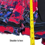 Parsley & Sage Maxi Tunic Vest Jersey Knit w/ Pockets Boho Artsy Flower Child 1X Red Photo 11