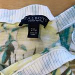 Talbots Womens Floral Bird Knit Boat Neck Pullover Sweater Yellow Petite Size 2X Photo 4