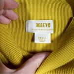 Anthropologie ‎ Maeve Yellow Micro Rib Flare Long Sleeve Sweater Photo 2