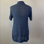 Merona  Short Sleeve Open Knit Linen Blend Sweater Blue Size XS Photo 2