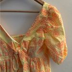 Lilly Pulitzer  2 Sarafina Eyelet Yellow and Orange Patterned Babydoll Dress Photo 5