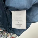 Joie  size XS long sleeve‎ romper shorts with pockets blue pink floral lined silk Photo 10