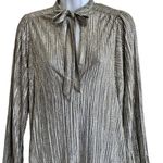 Sabina Musayev‎ Tied Shimmer metallic bronze dress size XS Gold Photo 3
