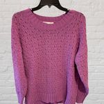 Seven7 Chenile Textured Sweater Purple  NWT Pullover M Photo 2
