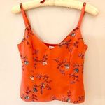 Honey Punch Anthropologie Honey Bunch Floral Orange Camisole Top Photo 0