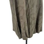 CP Shades  Olive Green Floral Embroidered Long Sleeve Top‎ Size Medium Photo 4