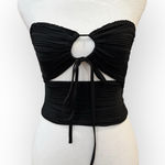 SheIn  Black Ruched Cutout Tube Top – Size Small Photo 0