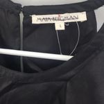 New MAIA BERGMAN | Hedda Tiered 100% Silk Top Size Large Black Photo 3