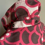 Boden Rainy Day Mac Cotton Coat Geometric Floral Daisy Pink No Hood Size 10 Photo 13