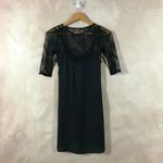 BCX Black Mini Slip Dress With Lace Top XXS Photo 7