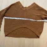 Full Circle Trends Long Sleeve Knit Sweater Crop Top Womens Burnt Orange Large Photo 5