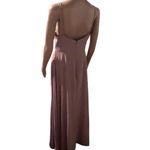 Azazie  Draped Spaghetti Strap Bridesmaid Gown Ruched Bodice V-Neck Mauve A6 Photo 1