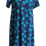 LuLaRoe Womens Dress Size XS Disco Ball Carly Hi Low Blue Aqua Black Knit NEW Photo 0