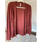 Zenana Outfitters Rust Knit Button-Up Cardigan Cozycore Minimalist Capsule Wardrobe Boho Photo 2