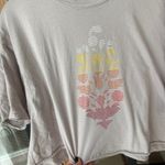 FP Movement Inspire logo tee blush raglan oyster oversized cropped short sleeve Pink Size XS Photo 8