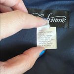 La Femme La‎ Femme Navy Draped Evening Gown Long Sleeve Size 4 Photo 7