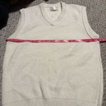 ZARA White Ribbed Knit Oversized Sweater Vest- Size Small Photo 4