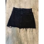 Madewell Rigid Denim A-Line Mini Skirt (Black) 28 Photo 2