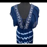 Exist #122  boho navy and white tie dye maxi dress Photo 2