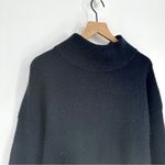 Ann Taylor Oversized Ribbed Knit Sweater Drop Shoulders Black Women's L Photo 1