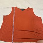 Dialogue  Silk Orange Tank Top Plain Womens 1X Spring Casual Basic Essential Photo 3