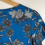 J.Jill  Wherever‎ Collection Floral Pleated Dress Small Blue Comfy Office Casual Photo 2